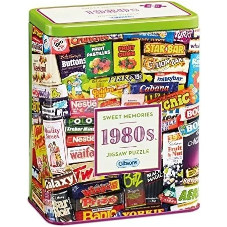Comprar Puzzle 500 Piezas Caja Lata Dulces Memorias de los Años 1980's