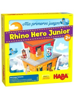 Mis Primeros Juegos: Rhino Hero Junior de Haba en Juegos de Tablero | La Cueva Roja