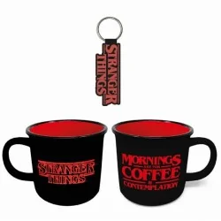 Compra Set de Regalo Stranger Things Taza Metalica y Llavero de Grupo 