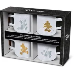 Compra Set 4 Tazas de Cristal Cafe 100ml Mickey Young Adult de Stor al