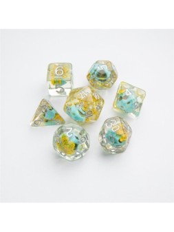 Green Skull RPG Dice Set (7pcs) de Gamegenic en Dados | La Cueva Roja