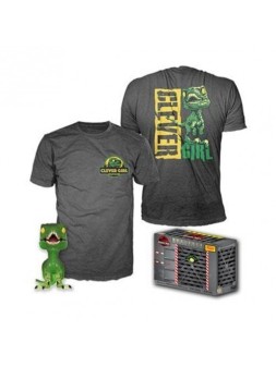 Pop&Tee Jurassic Park Clever Raptor Funko+Camiseta de Funko en Funko Pop | La Cueva Roja