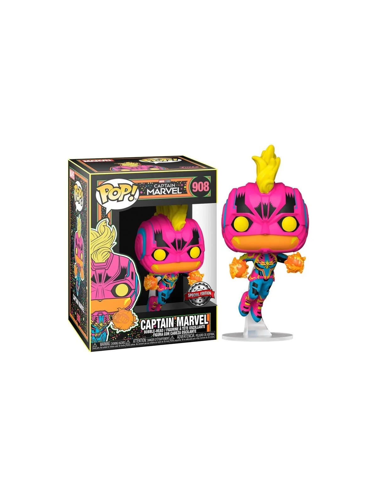 Comprar Funko POP! Marvel Capitana Marvel Black Light Exclusive (908) 