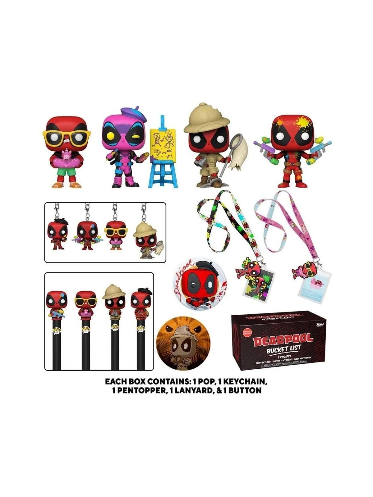 Compra Kit Mistery Box Marvel Deadpool 2021 de Funko al mejor precio (