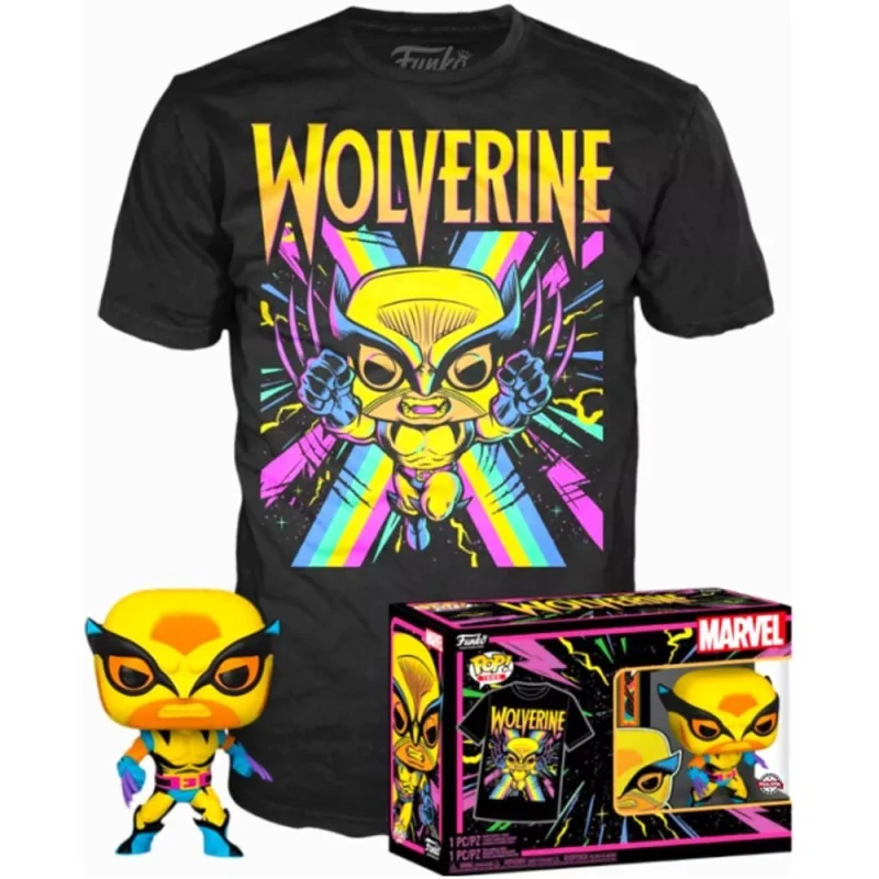 Comprar Set Funko POP! & Tee Marvel Wolverine Black Light L barato al 