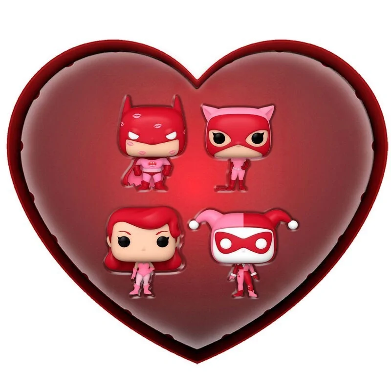 Compra Caja 4 Pocket POP DC Comics San Valentin de Funko al mejor prec