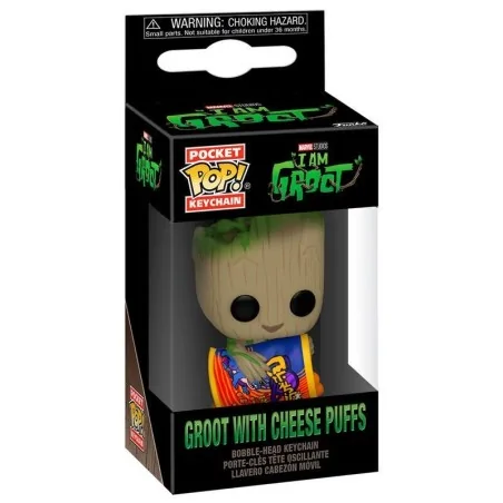 Llavero Funko Pocket POP! Marvel I am Groot: Groot with Cheese Puffs [PREVENTA]
