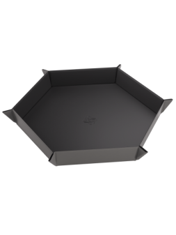 Magnetic Dice Tray Hexagonal Black/Gray de Gamegenic en Otros | La Cueva Roja