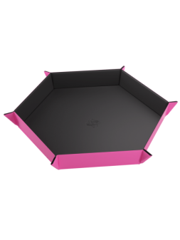 Magnetic Dice Tray Hexagonal Black/Pink de Gamegenic en Otros | La Cueva Roja
