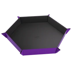Compra Magnetic Dice Tray Hexagonal Black/Purple de Gamegenic al mejor