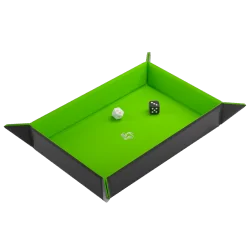 Compra Magnetic Dice Tray Rectangular Black/Green de Gamegenic al mejo
