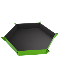 Magnetic Dice Tray Hexagonal Black/Green de Gamegenic en Otros | La Cueva Roja
