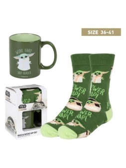 Star Wars: The Mandalorian Taza y Calcetines Set Grogu 36-41 de Disney en Merchandising | La Cueva Roja