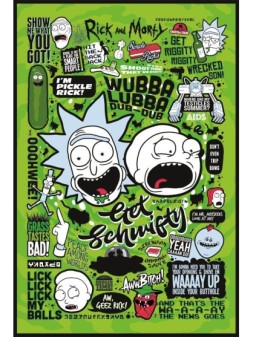 Rick and Morty Quotes 61 x 91 cm de Pyramid en Pósters | La Cueva Roja