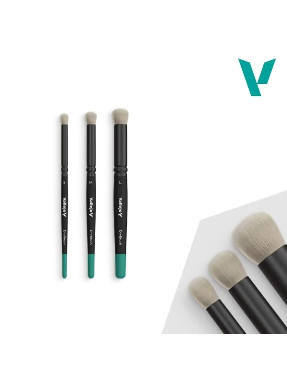 Compra Vallejo Dry Brush Set - Pelo Sintetico (Size Small-Medium-Large