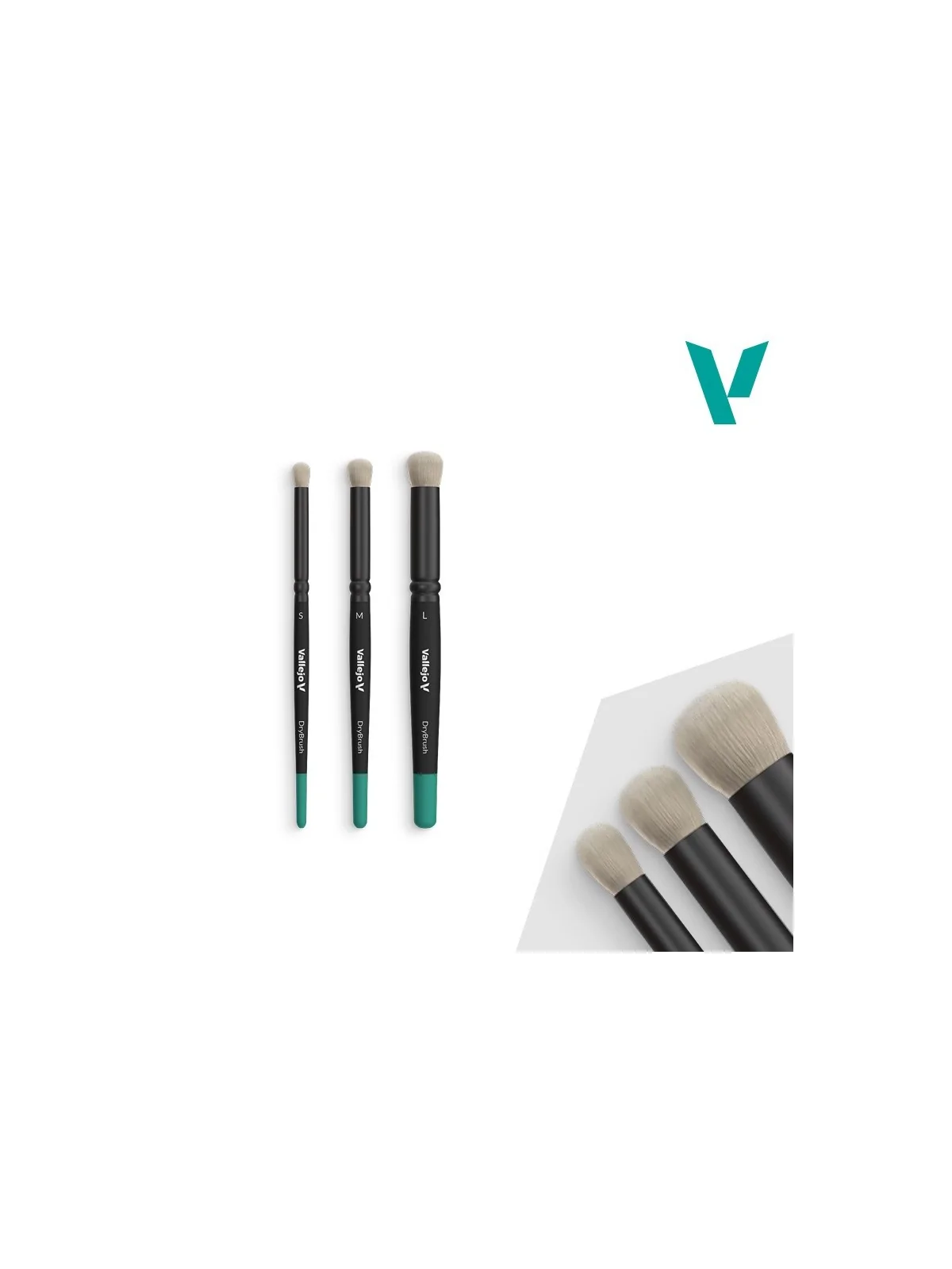 Comprar Vallejo Dry Brush Set - Pelo Sintetico (Size Small-Medium-Larg