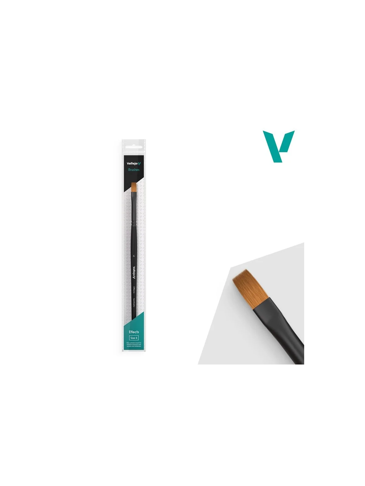 Compra Vallejo Effects: Pelo Sintetico - Plano Size 6 (B04006) de Vall