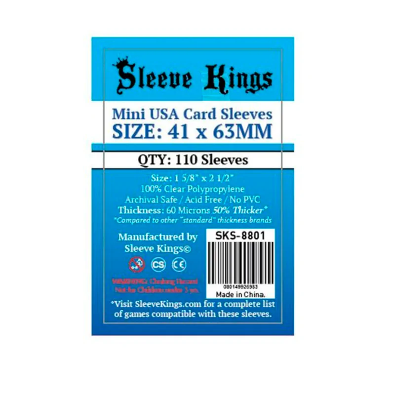 [8801] Sleeve Kings Mini USA Card Sleeves (41x63mm)