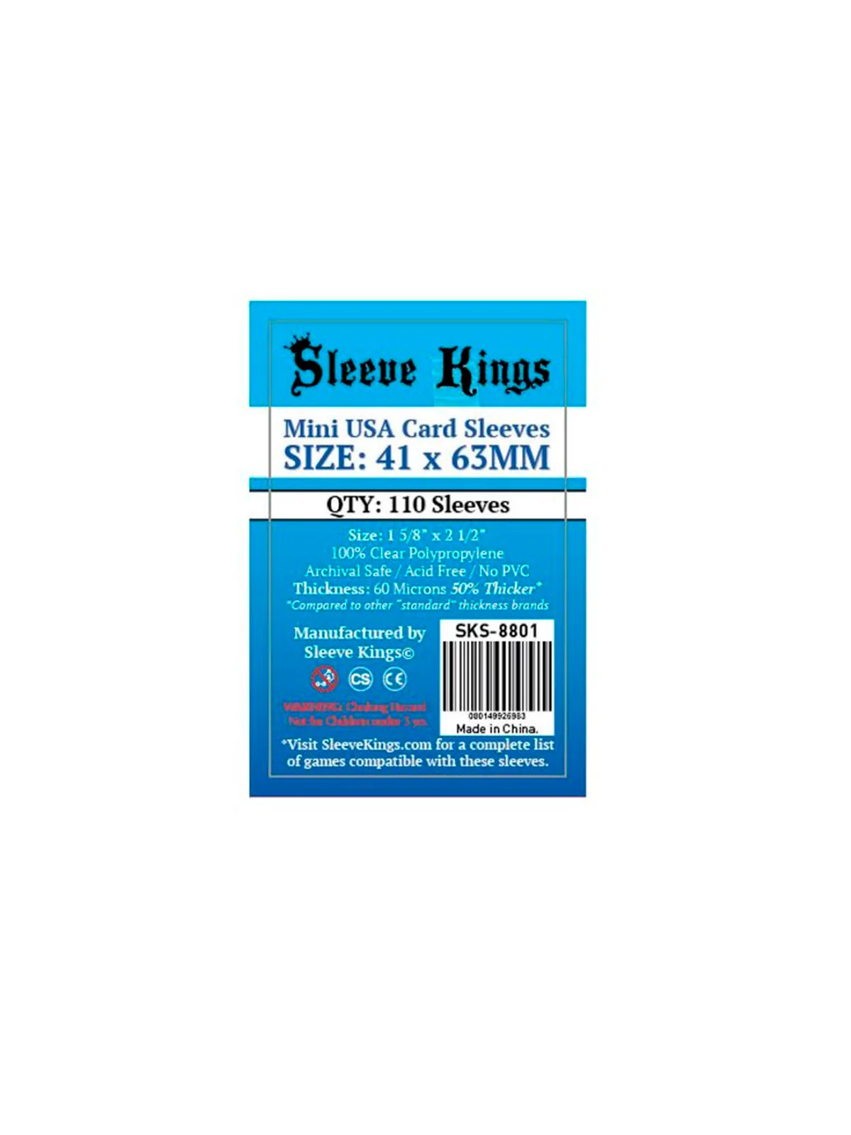 Comprar [8801] Sleeve Kings Mini USA Card Sleeves (41x63mm) barato al 
