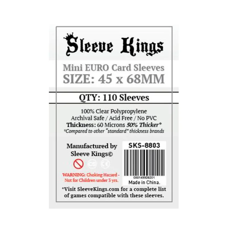 [8803] Sleeve Kings Mini Euro Card Sleeves (45x68mm)