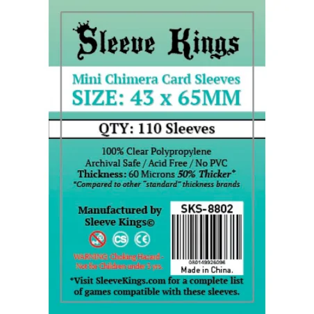 Comprar [8802] Sleeve Kings Mini Chimera Card Sleeves (43x65mm) barato