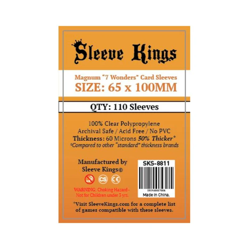 [8811] Sleeve Kings Magnum 7 Wonders Card Sleeves (65x100mm)