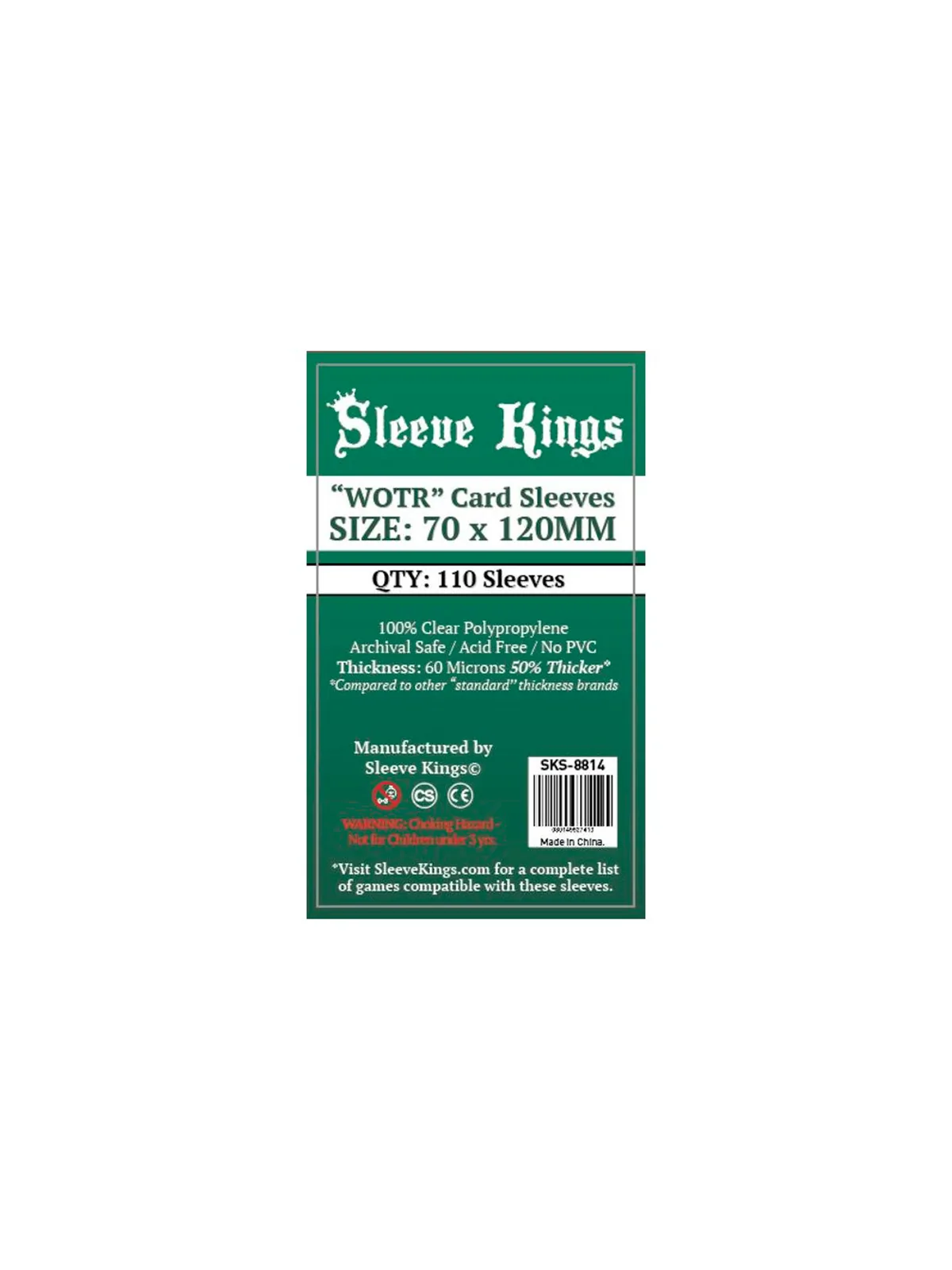 Comprar [8814] Sleeve Kings "WOTR" Card Sleeves (70x120mm) barato al m