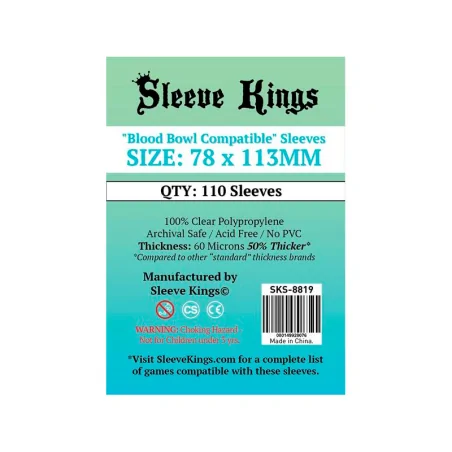Comprar [8819] Sleeve Kings Blood Bowl Compatible Sleeves (78x113mm) b