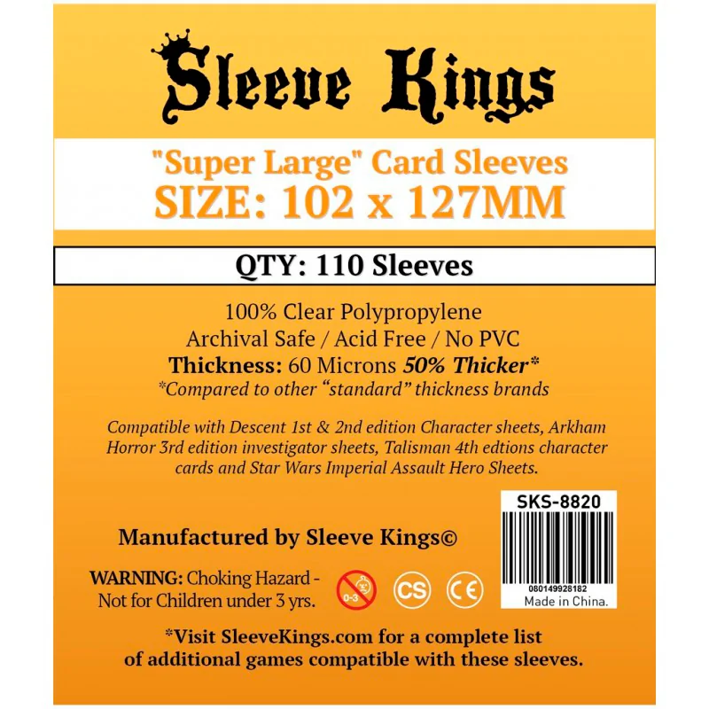 Comprar [8820] Sleeve Kings Super Large Sleeves (102x127mm) barato al 