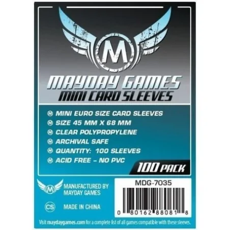 Comprar [7035] Mayday Games Mini Euro Card Sleeves (Pack of 100) (45x6