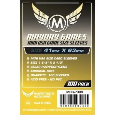 Comprar [7039] Mayday Games Mini USA Game Size Sleeves (Pack of 100) (
