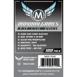 Compra [7042] Mayday Games Euro Card Sleeves Black Backed (Pack of 100