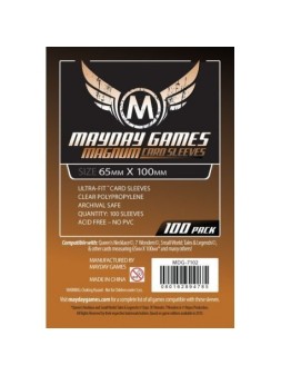 [7041] Mayday Games Card Game Sleeves Green (Pack of 100) (63.5x88mm) - Mayday