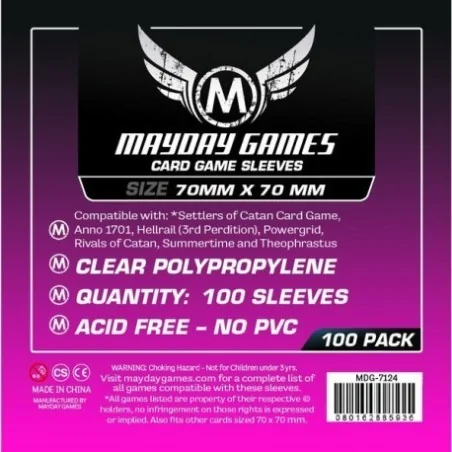 Comprar [7124] Mayday Games Small Square Card Sleeves (Pack of 100) (7