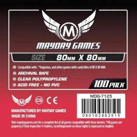 Comprar [7125] Mayday Games Medium Square Card Sleeves (Pack of 100) (