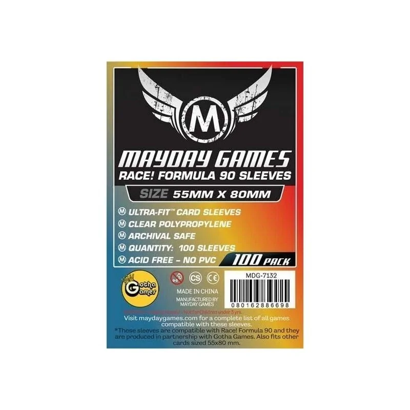 Comprar [7132] Mayday Games Race! Formula 90 Card Sleeves (Pack of 100
