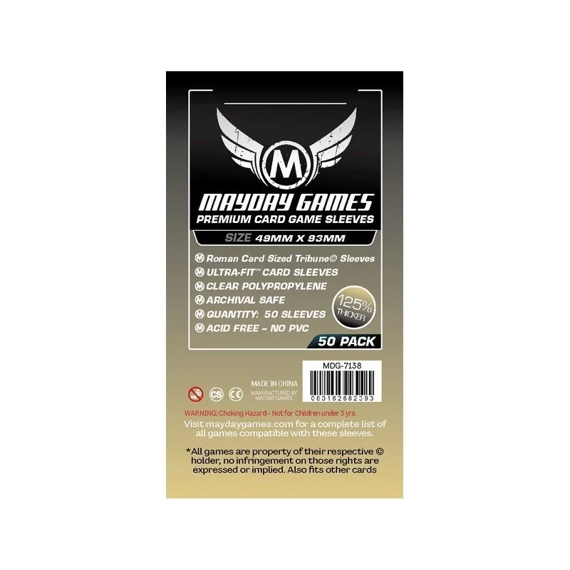 Compra [7138] Mayday Games Premium Roman Card Sized Tribune Sleeves (P