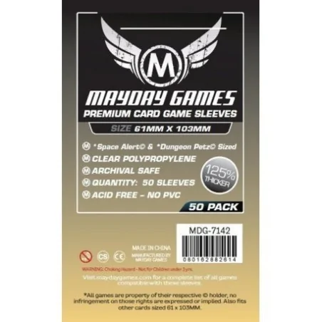 Comprar [7142] Mayday Games Premium Space Card Sleeves Space Alert Dun