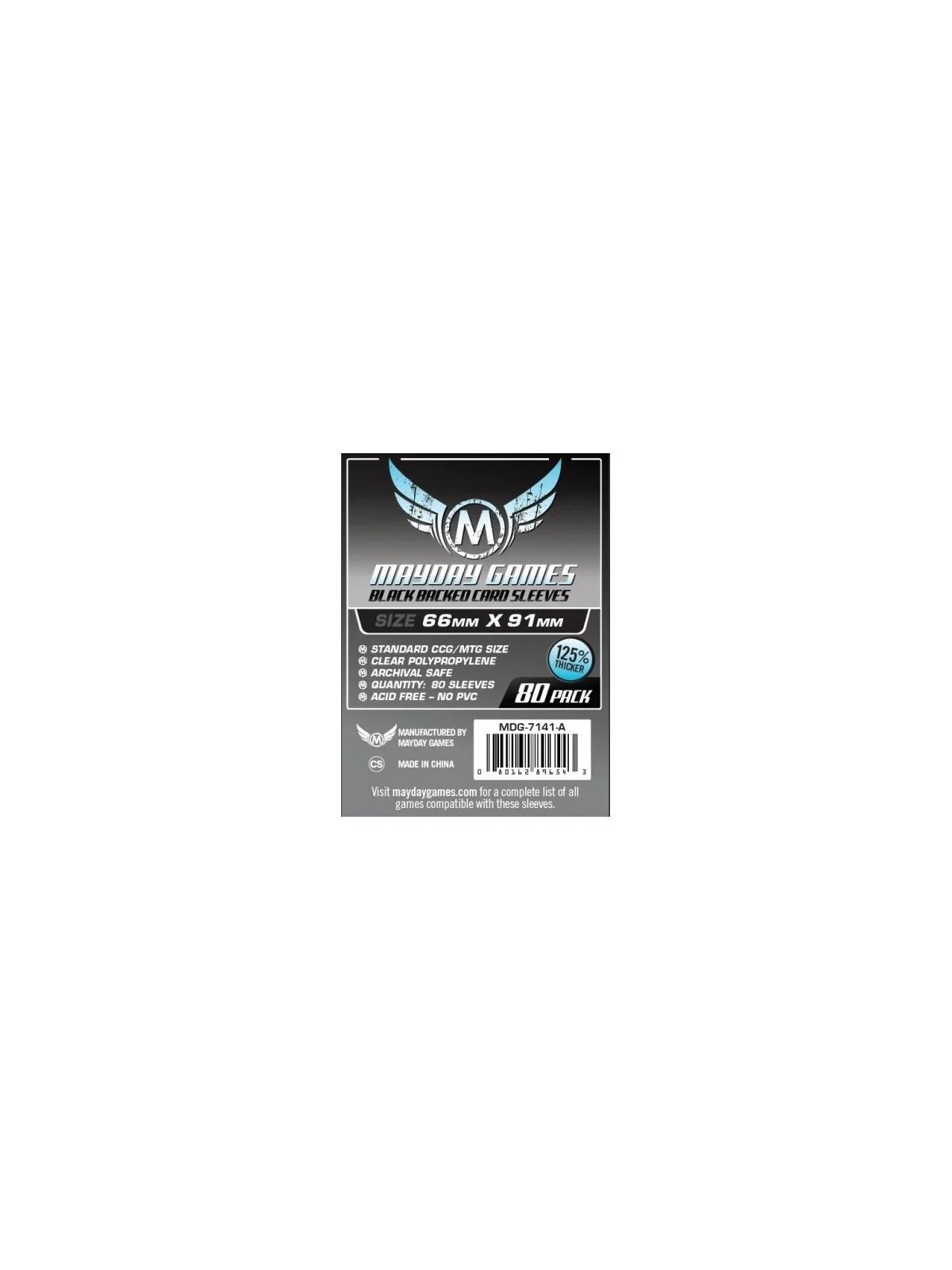 Comprar [7141A] Mayday Games Card Game Sleeves Black Backed (Pack of 8