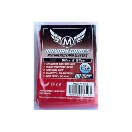 Comprar [7141B] Mayday Games Card Game Sleeves Red Backed (Pack of 80)