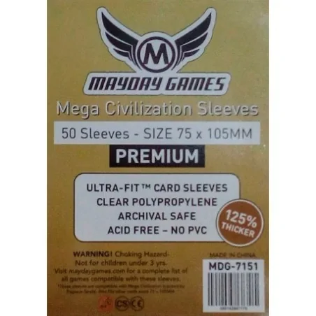 Comprar [7151] Mayday Games Premium Mega Civilization Sleeves (Pack of