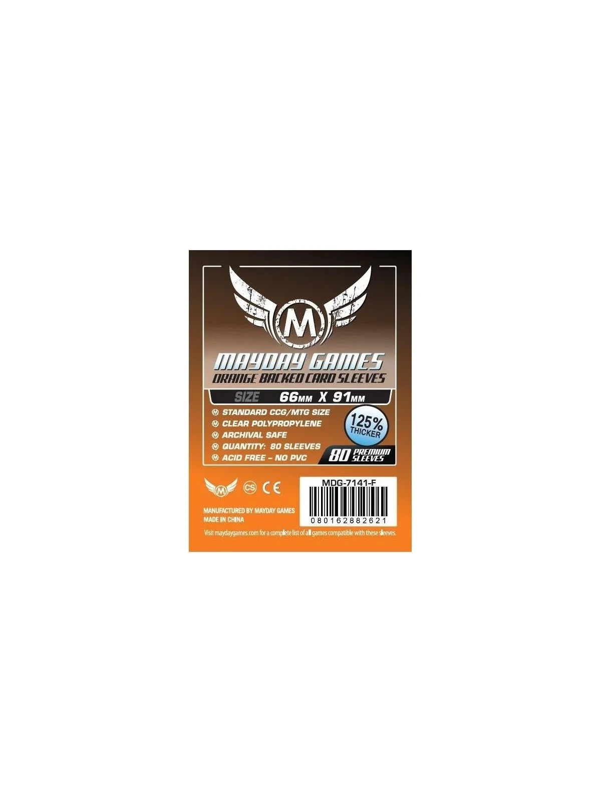 Comprar [7141F] Mayday Games Card Game Sleeves Orange Backed (Pack of 