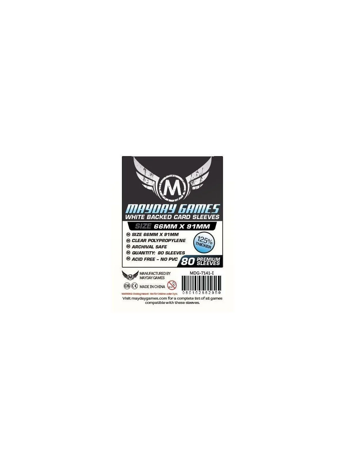 Comprar [7141I] Mayday Games Card Game Sleeves White Backed (Pack of 8