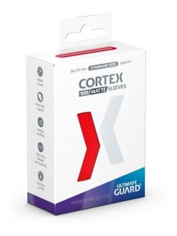 Ultimate Guard Cortex Sleeves Tamaño Estándar Rojo Mate (100) de Ultimate Guard en Fundas | La Cueva Roja