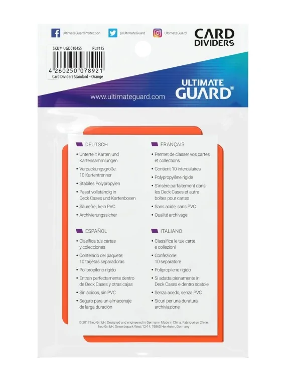 Compra Ultimate Guard Card Dividers Tarjetas Separadoras para Cartas T