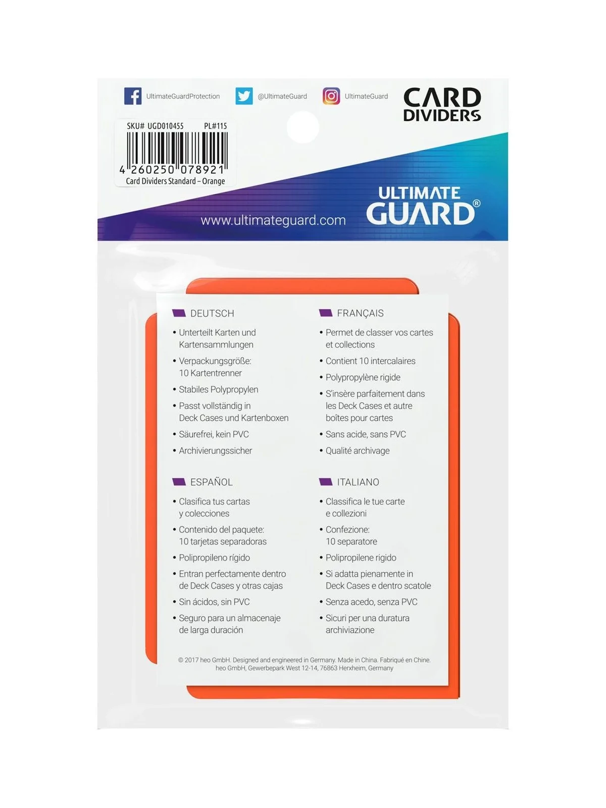 Compra Ultimate Guard Card Dividers Tarjetas Separadoras para Cartas T