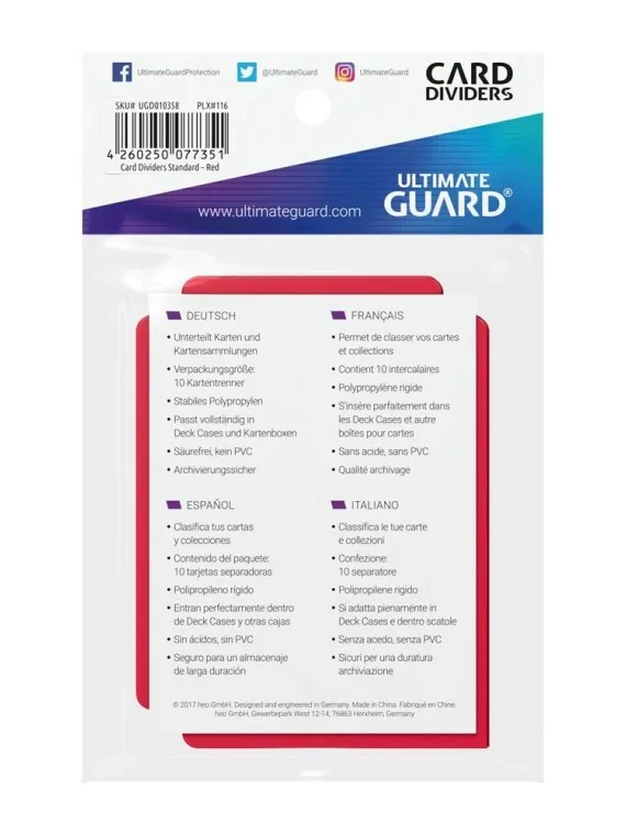 Compra Ultimate Guard Card Dividers Tarjetas Separadoras para Cartas T