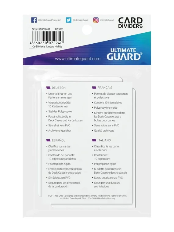 Compra Ultimate Guard Card Dividers Tarjetas Separadoras para Cartas T