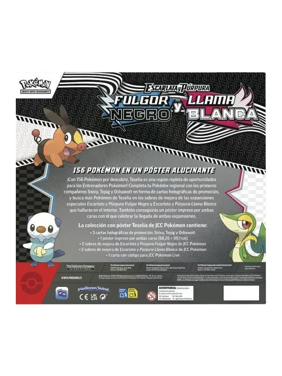 Compra Pokemon TCG: Fulgor Negro y Llama Blanca – Colección con Póster