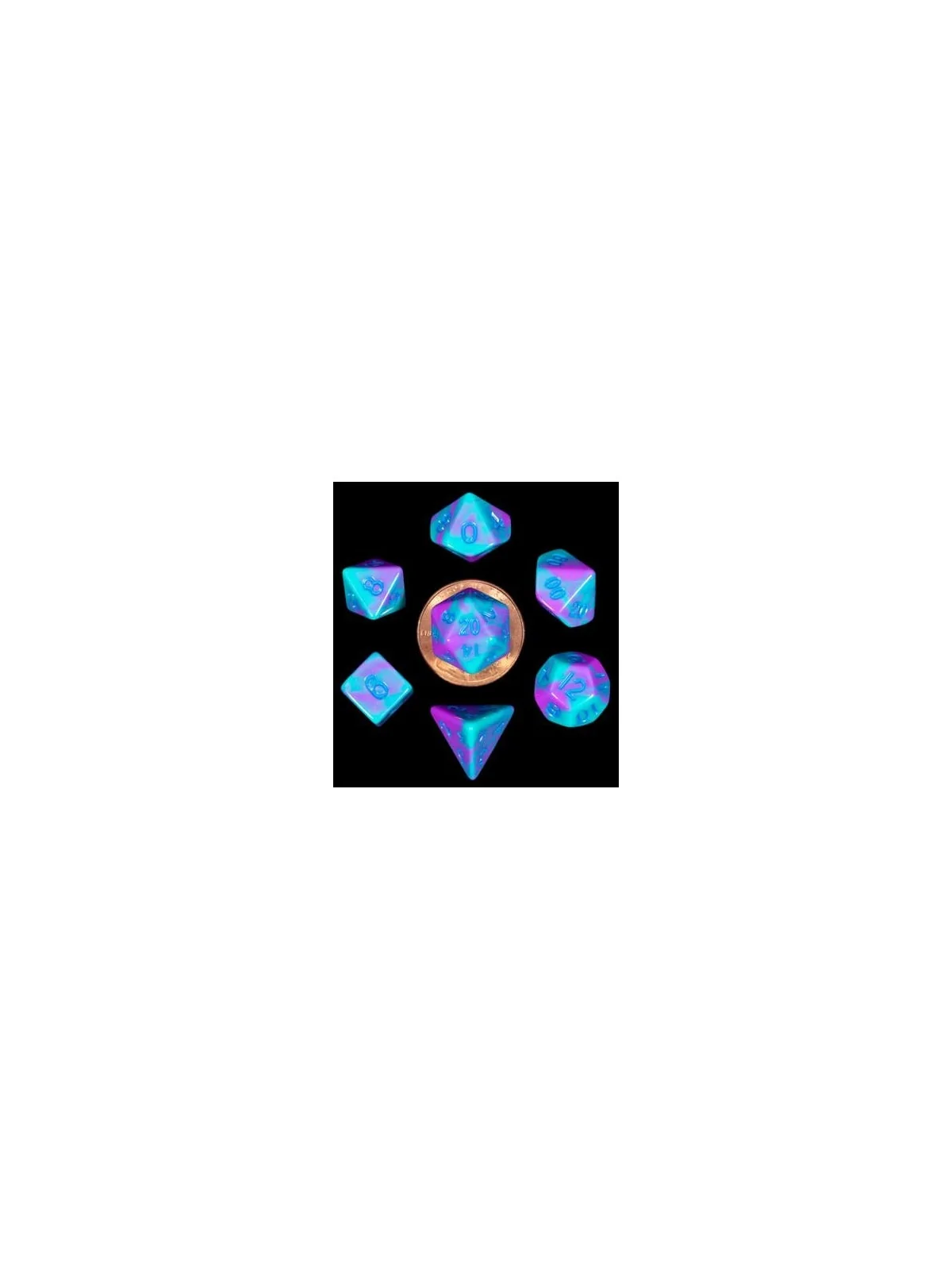 Compra FanRoll Mini Pack de Dados Turquoise and Purple Marble de FanRo